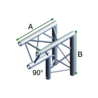 Showtec FT30-007 Corner 90 Degrees Apex Down Incl. Connectors