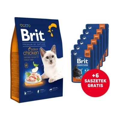 Brit Premium by Nature Cat. Indoor Chicken 8 kg