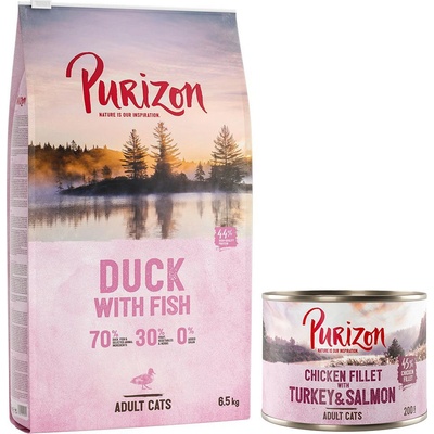 Purizon Adult kačica & ryby bez obilnín 6,5 kg