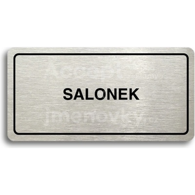 ACCEPT Piktogram SALONEK - stříbrná tabulka - černý tisk