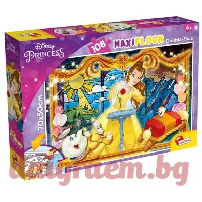 Lisciani Пъзел lisciani 91775 - 108 части - Красавицата и Звяра, двулицев пъзел (li91775)