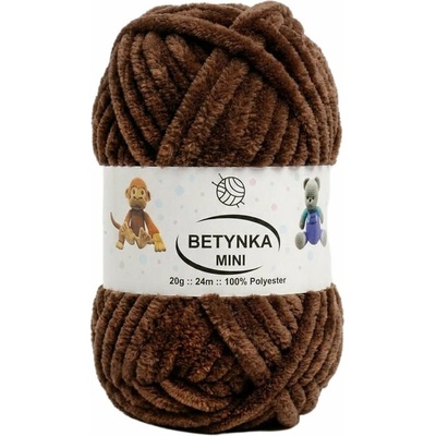 Dovoz - Evropa Příze Betynka Mini 736 tmavě hnědá