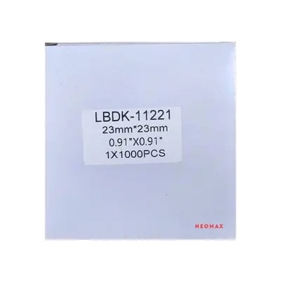 NEOMAX ЛЕНТА ЗА ЕТИКЕТНИ ПРИНТЕРИ BROTHER ТИП DK - SQUARE PAPER LABEL - 23 mm x 23 mm x 1000 - DK11221 (DK-11221) - PN LBDK-11221 - NEOMAX (300BRADK11221N)