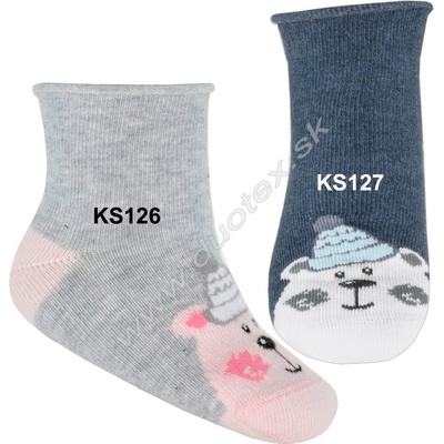 Steven Detské ponožky 138 126 KS126 sv.sivá