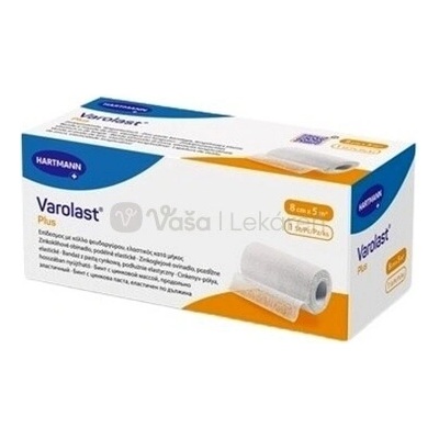 Varolast Plus Zinkoglejové pozdĺžne elastické ovínadlo 8 cm x 5 m 1 elastický obväz