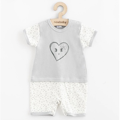 New Baby Kojenecký letní bavlněný overal Srdíčka – Zboží Dáma