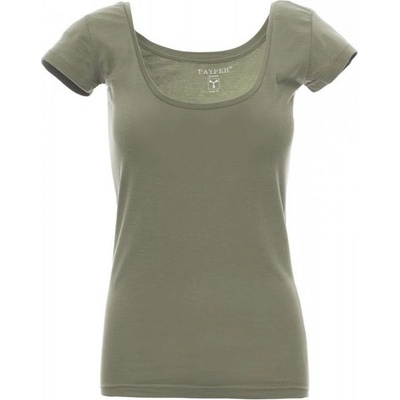 PAYPER FLORIDA 0001280041 Dámske tričko s hranatým výstrihom army green