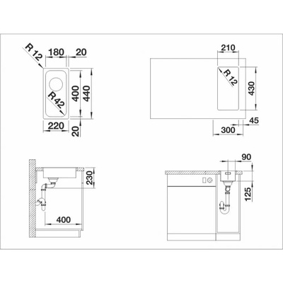 BLANCO Кухненска мивка blanco, solis 180 - if (solis 180 - if)