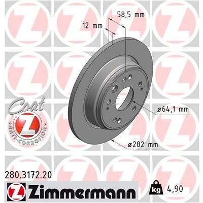 Brzdový kotúč ZIMMERMANN 280.3172.20 (280317220)