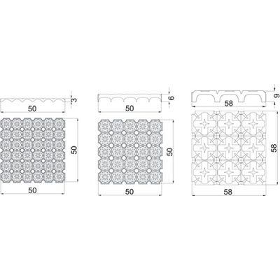 GEOPLAST Modulo H6 50 x 50 x 6 cm - EMODUL05006