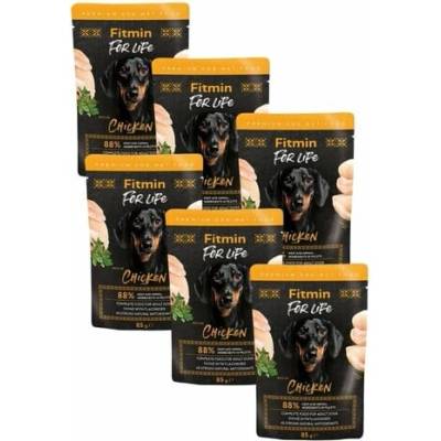Fitmin For Life Dog Adult Chicken kurča s bylinkami v omáčke 6 x 85 g