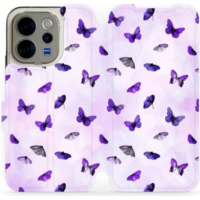 Mobiwear Flip Vivo V70 5G VP76S fialoví motýlci