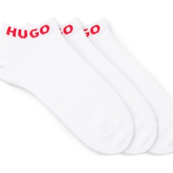 Image 1 of Hugo Чорапи Hugo Three Pack Logo Cuff Ankle Socks - White