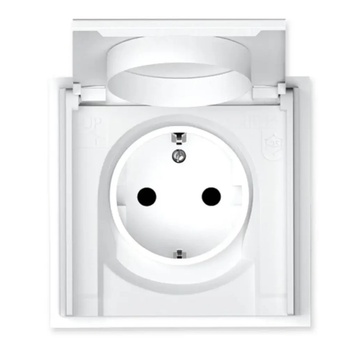 Commel КОНТАКТ ШУКО 16a ip44 С КАПАК БЯЛ commel