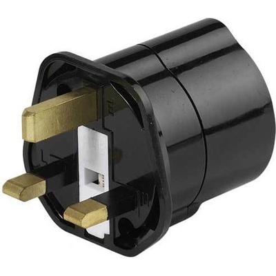 Vivanco Преходник Vivanco 28699, от UK гнездо към шуко, детска защита и бушон 13А (28699)