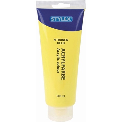 Akrylová farba 200 ml STYLEX citrónovo žltá