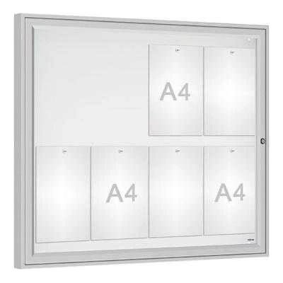 PROCITY Vonkajšia vitrína Classique, 8 x A4, plexi, elox