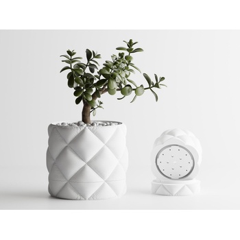 Декоративна саксия Atlanta бял мат