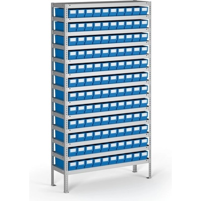 B2B Partner Regál s plastovými boxy ShelfBox 2000x1000x500 mm 120x box C