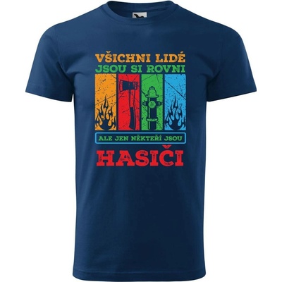 Dobrý Triko pánské tričko Hasiči Půlnoční modrá