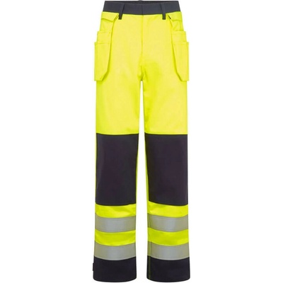 Portwest nohavice FR440 Bizflame s kapsami FR Holster Hi-Vis Contrast reflexní žltá/navy