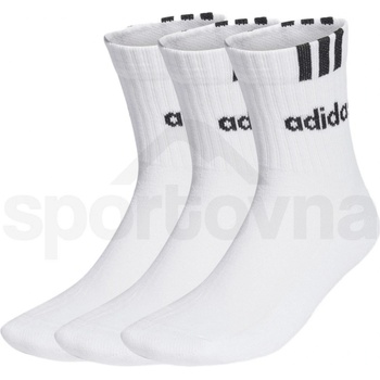 adidas 3 Stripes Linear Half-Crew Cushioned 3P U HT3437 white/black