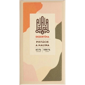 AJALA horká čokoláda Dezertína pistácie/maliny 45 g