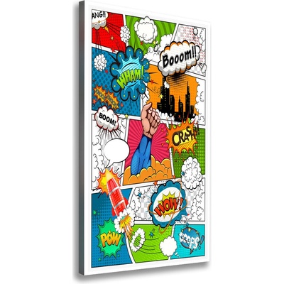 Vertikálny moderný fotoobraz canvas na ráme Komiks 50x100 cm