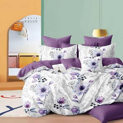 EmonaMall Двулицево спално бельо с ластик EmonaMall, 6 части - Модел S19068 (S19068-12000e)