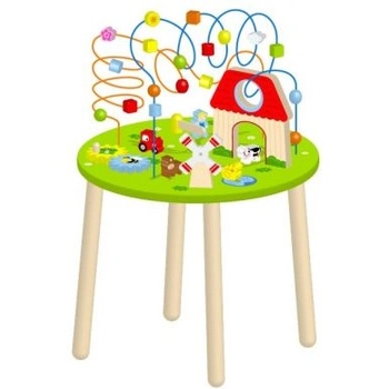 Viga Toys - Детска дървена маса с различни активности - Животът на село (50670)