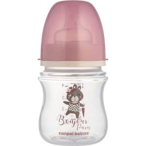 Canpol babies Антиколик шише Canpol Easy Start - Bonjour Paris, 120 ml, розово (35/231_pin) - ozone