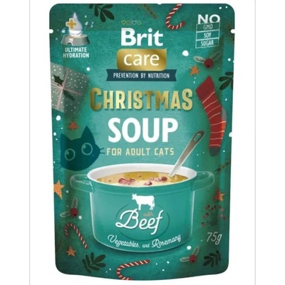 Brit Care Cat Christmas Beef Soup 75 g супа за котки с говеждо месо, зеленчуци и ароматни билки