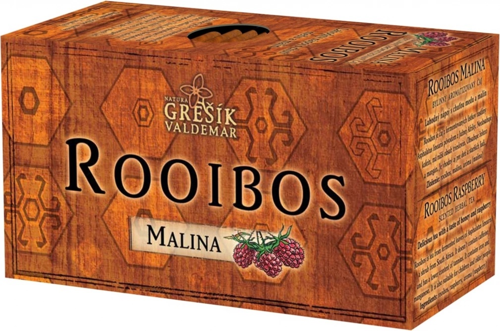 Grešík Rooibos malina 20 sáčkov