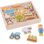 Bigjigs Toys - Дървени магнити - Ферма - bebetabg