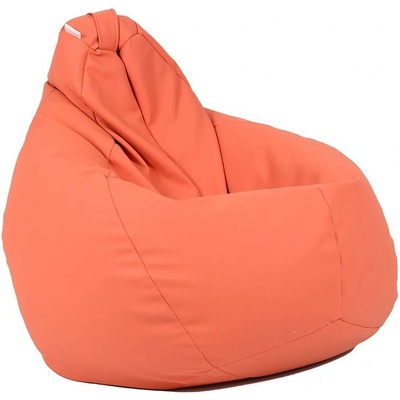 PUFRELAX Пуф, круша, 220л. , Nirvana Hobbit - Orange, PU кожа, Пълнеж от Полистиролни перли, 8060 (PUF-G-NH-PU-OR)