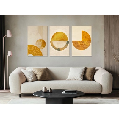 Abstrakt Abstraktné slnečné kruhy |Zvýhodnená sada 3 obrazov Rozmery obdĺžnik: 40x60