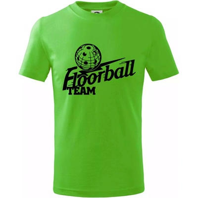 Florbal team tričko detské Apple Green