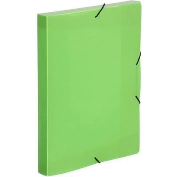 VIQUEL Doska s gumičkou, 30 mm, PP, A4, "Coolbox", priehľadná zelená