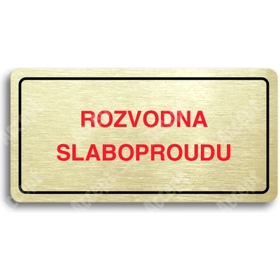 ACCEPT Piktogram ROZVODNA SILNOPROUDU - zlatá tabulka - barevný tisk