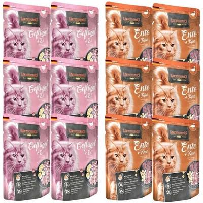 LEONARDO Finest Selection bezobilninové krmivo Hydina a vajcia 6× + Kačica so syrom 6×85 g 85 g