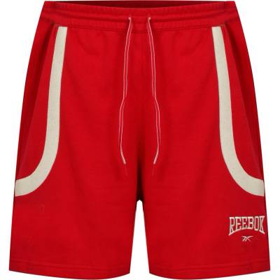 Reebok pánske športové šortky biela červená