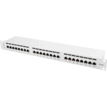 Image 1 of Lanberg Пач панел, Lanberg patch panel 24 port 1U CAT. 6 shielded, grey (PPS6-1024-S)
