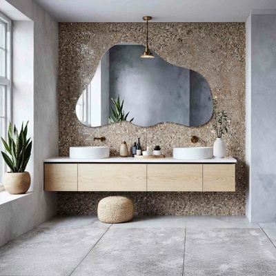 Alfaram Asymetrické zrcadlo PEBBLE 170x104