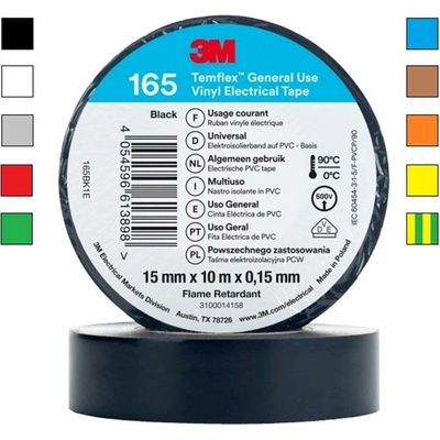 3M Temflex 165 Izolační páska 15 mm x 10 m černá