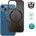 4smarts Carbon Case With UltiMag - удароустойчив кейс с карбоново покритие и MagSafe за iPhone 14 (черен)