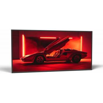 Autá Lamborghini Countach v červenom | Obraz Vintessia v ráme Rozmery panoráma: 60x120, Rám: Čierny matný-alu