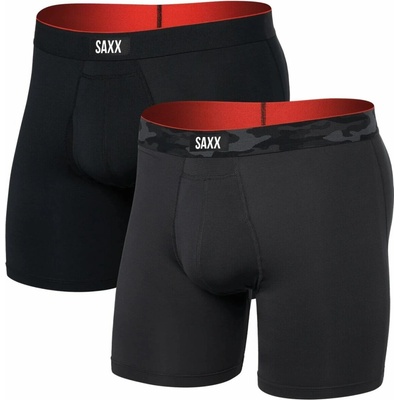 Saxx Sport Mesh Boxer Brief FLY Black boxerky pánské