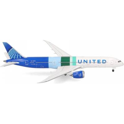 Herpa B787-9 United Airlines The future is SAF Colors 1:500
