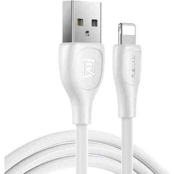 Baseus Кабел Remax Lesu Pro, USB, Lightning, зареждане на данни , 480 Mbps 2.1 A 1 m бял RC-160i, бял (RC-160i)