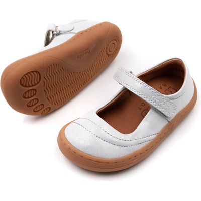 Froddo dievčenské barefoot baleríny Mary J G3140184-6 strieborná